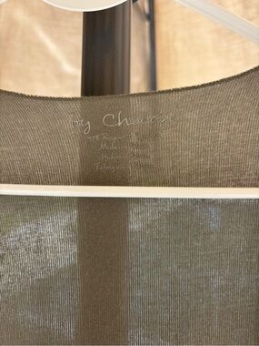 by Chicos Lightweight Olive Green Ribbed Tank One Size